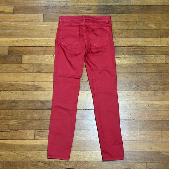 Tory Burch Emmy Ankle Skinny Jeans in Ruby Red, size 24 - Picture 15 of 16